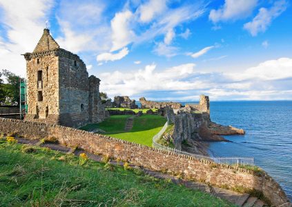 The ruins of St Andrews Castle, Fife, Scotland