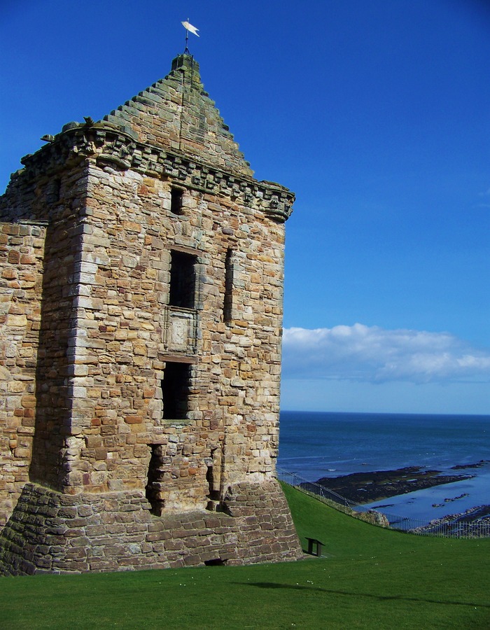 St Andrews Castle, view out to the sea on a clear day