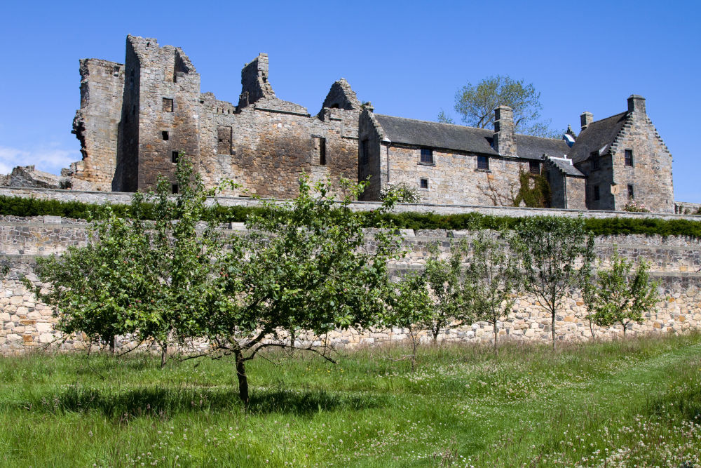 Aberdour Castle in Fife, Scotland