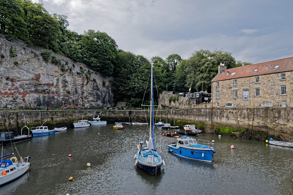 View of Dysart Harbour in Fife, an Outlander location
