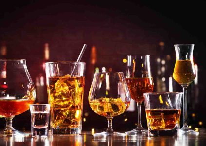 A selection of delicious whisky drinks and cocktails.
