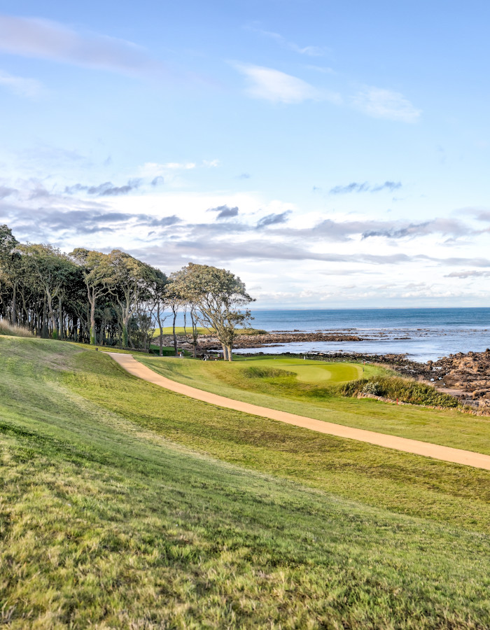 Seaside views alongside the Kingsbarns Golf Course